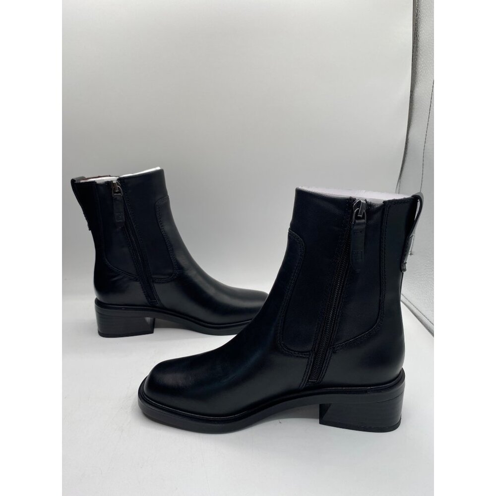 Franco Sarto Black Leather Ankle Boots